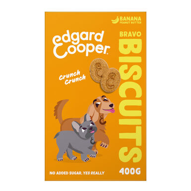 Edgard & Cooper Biscoitos de Banana e Manteiga de Amendoim para cães 